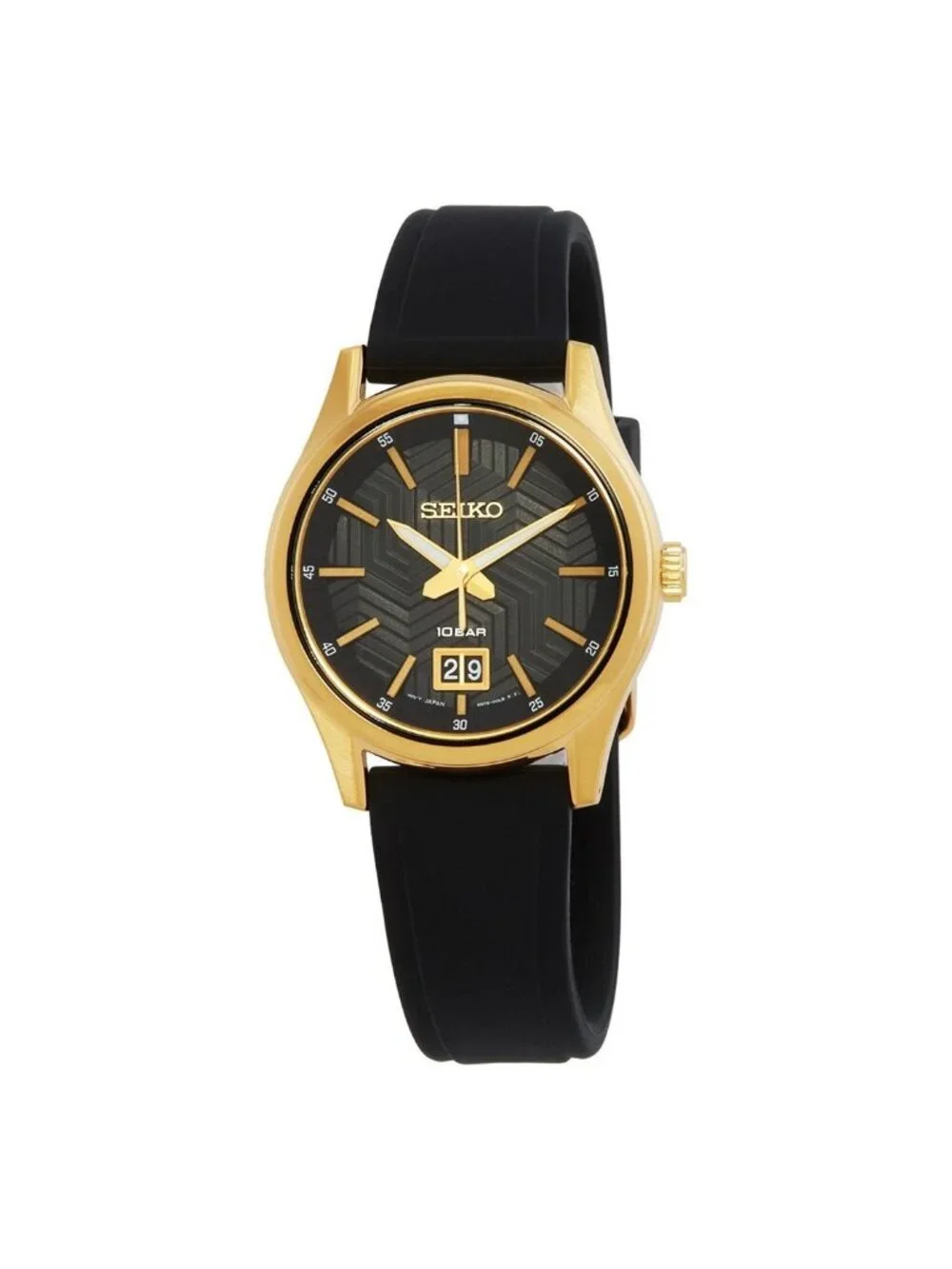 NWT Seiko Sport Quartz Black Dial Men's Watch